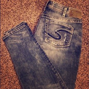 Womens silver jeans
